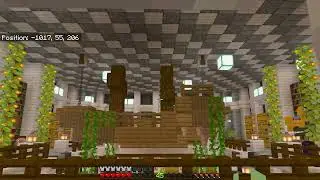 Chill Modern Minecraft Base Tour | Hanging Ship Storage Build