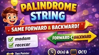 ⭐ Palindrome String Explained 🔁 | Same Forward & Backward 💡 | Easy DSA