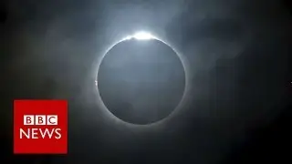 Time-lapse of total eclipse in Indonesia - BBC News