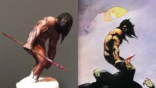 Making a Frank Frazetta Inspired Sculpture out of Polymer Clay