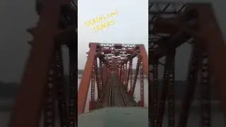 Beautiful view of train crossing over River chenaab Alexandra Bridge Pakistan