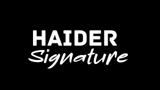 Haider Name Signature Style