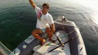 tutorial pesca a traina con esca viva in estate rivolta a catturare i dentici dal gommone 1/3