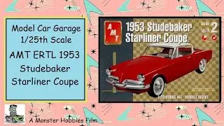 Model Car Garage - 1953 Studebaker Starliner Coupe Model Kit By AMT - A Model Car Unboxing Video