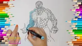 Venom Marvel Comics Coloring Time-lapse  Colorful Creations