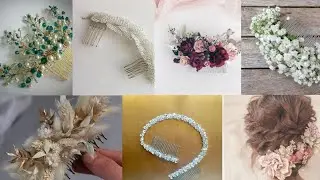 Wedding hair pins ll Hair accessories pearl & floral bridal clip ll Bridal hair piece & comb