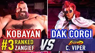 SF6 🤜 Kobayan (#3 Ranked Zangief) vs DakCorgi (C. Viper) 🤛 Street Fighter 6 High Level Gameplay