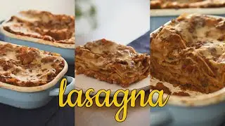 Lasagna with lentils and mushrooms + vegetable bechamel sauce | step by step recipe