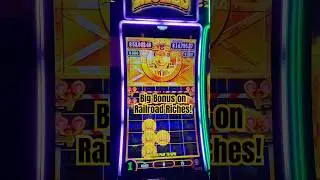 Big Bonus on High Limit Railroad Riches! #shorts