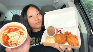 EATING JOLLIBEE'S SPICY CHICKEN & SPAGHETTI | MUKBANG