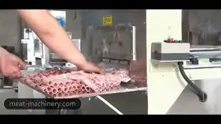 Frozen Meat Roll Cutting Machine Working Video