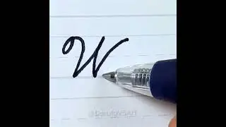 Letter W in American Cursive Handwriting for Beginners #shorts