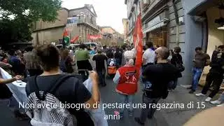 Modena, Piazza G. Matteotti, 14 maggio 2016. Manifestazione contro gli sgomberi di Via Bonacorsa.