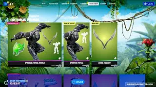 *NEW* Fortnite Optimus Primal Bundle Item Shop Showcase!