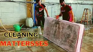 how to clean oddly dirty mattress in a carpet cleaner  ?  |  ASMR Videos