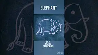 EASY & SIMPLE DRAWING OF ELEPHANT - QUICK DRAWING - HOW TO DRAW ELEPHANT #elephant #drawing #shorts
