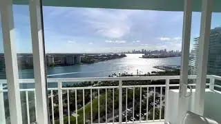 South Pointe Park and Fisher Island view from South Pointe Towers Apartment