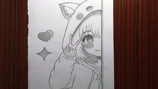 How to draw cute anime girl | easy anime drawing step by step | anime girl drawing 