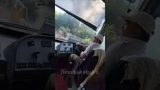 Volvo multi axle fastest turning by senior most Driver in tight hairpin bend ghat😍 Iyer sir🤌#shorts