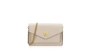 Louis Vuitton Soft Calfskin MyLockme Chain Pochette Greige