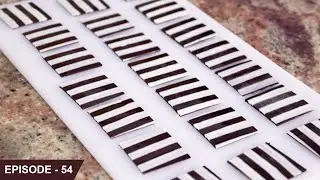 Chocolate Decorations - How to make white and dark striped chocolate garnishes to apply on desserts