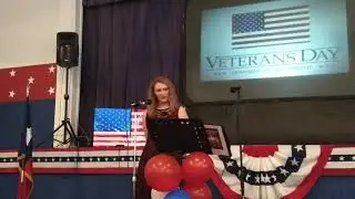 Anna Simmons Am History Hope for Future Veterans Day 2017 at Tyler Texas Christian Heritage School