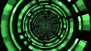 Green HD looped 3D Animation Glowing Tunnel | Free Video Backgrounds | MD Animated Background