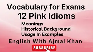 Learn12 Idioms on Pink Colour | IELTS, TOEFL English Preparation | Vocabulary For Competitive Exams