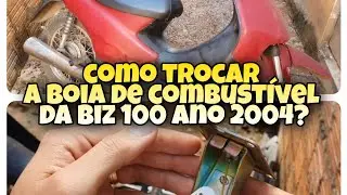 Como trocar a boia de combustível da biz 100 ano 2004? [ FÁCIL].