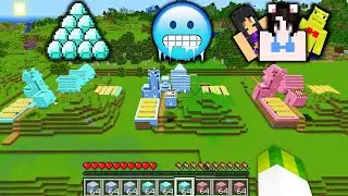 I found this DIAMOND VILLAGE vs ICE VILLAGE vs GIRLS VILLAGE in My Minecraft !