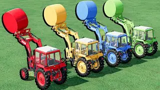 NEW TRUCKS, TRACTORS & POLICE CAR FIELD WORK WITH OBSTACLES! FS25