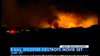 Wildfire destroys movie set