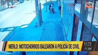 🚨 Inseguridad en Merlo: motochorros balearon a un policía