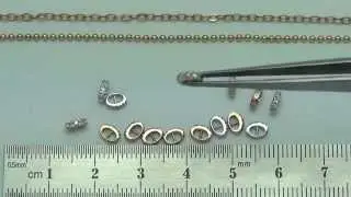 18K Gold 5X3.5mm Connector (3Pcs Diamond,0.01Cts)-PAE40960