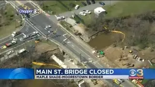 Main Street Bridge on Maple Shade-Moorestown border closed in both directions