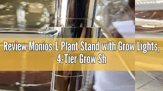 Review Monios-L Plant Stand with Grow Lights, 4-Tier Grow Shelf with lights for Indoor Plants, 6-Pac