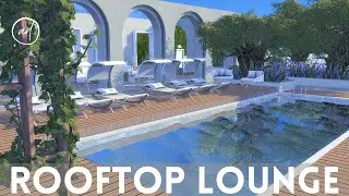 ROOFTOP LOUNGE BAR || Sims 4 || CC SPEED BUILD + CC List