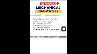 Crack Mechanical Competitive exams , Q - 65 | #appsc ,#amvi  ,#rrbje ,#sscje ,