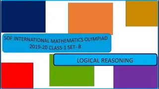 Class 1 - International Mathematics Olympiad (IMO) Question Paper 2019-20 Set B Logical Reasoning