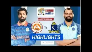 SMAT 2024 QF1 Baroda vs Bengal Match Highlights । Hardik Vs Shami | full match highlights |