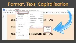Google Docs Format Text Capitalisation