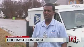 Holiday shipping rush in Raleigh