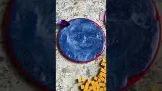 Our ✨VIRAL✨ wax pouring technique 🫶 #waxmelts #satisfying #pouring #wax #blue #shorts