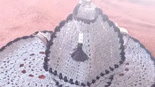 يد  البراد بالكروشي 🧶على شكل سلهام رائع  وسهل 👌👍