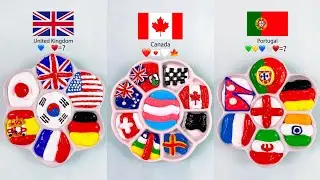 Guess The Final Color🎨Flags Collection 04｜MIxing Color｜Satisfying ｜Art | Paint Mixing | ASMR Art