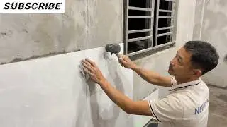 Half kitchen Ceramic wall tilling idea💡/how to tile half kitchen on big kitchen cabinets/simple idea