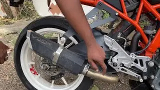 Barrel Exhaust on 2017 KTM RC390 | Quick sound check
