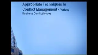 2018 Conflict Management 2.1 Conflict Modes