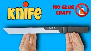 No-Glue ORIGAMI KNIFE - Quick , Fun and Easy Paper Craft for Everyone!