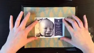 DIY Framed Baby Announcement